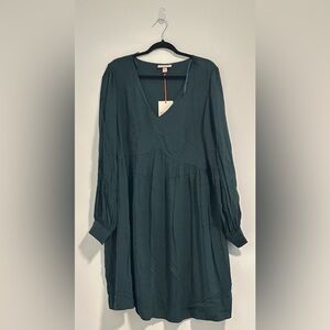 Knox Rose Dark Green Long Sleeve Dress